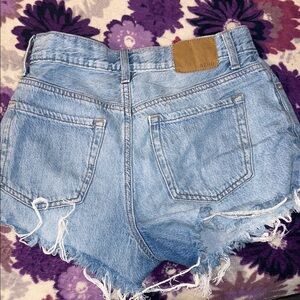 Aeropostale Frayed Hem Blue Jean Shorts